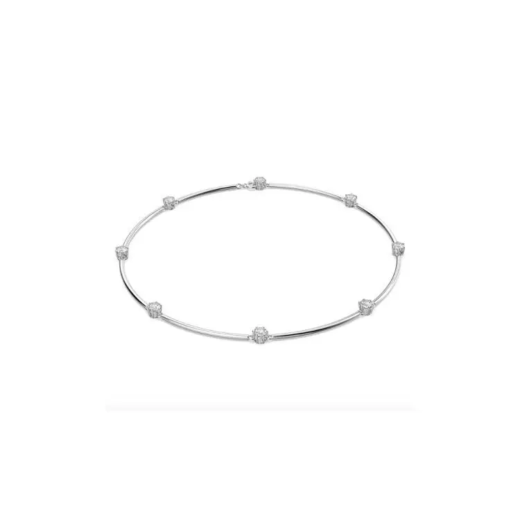 Constella White Crystal Rhodium-plated Necklace 5638699 by Swarovski