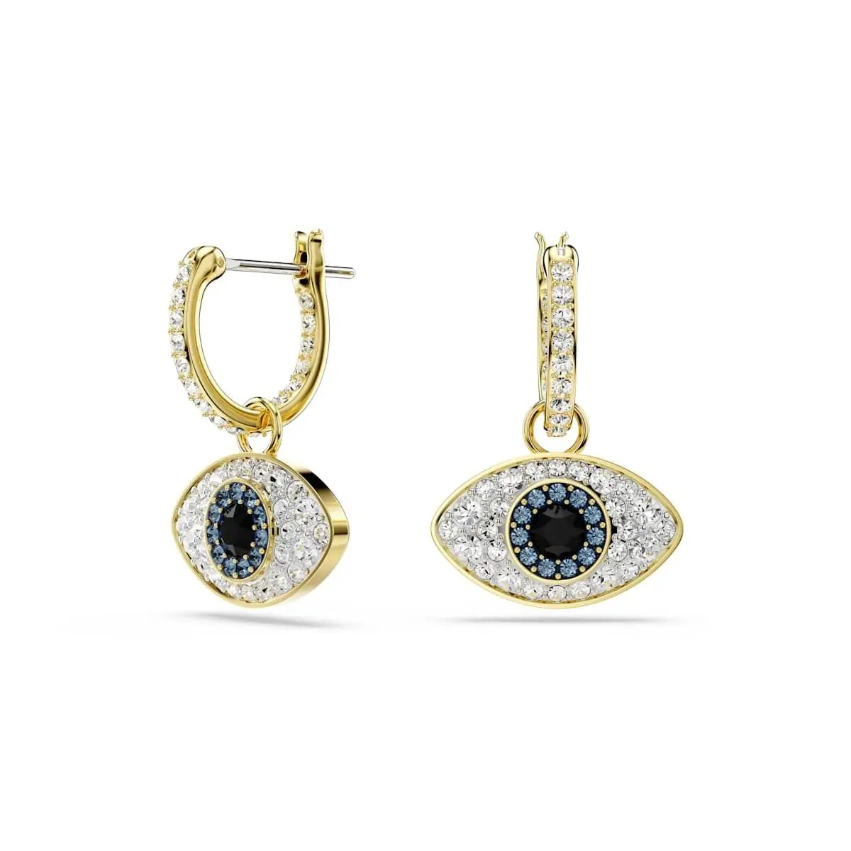 Symbolica Evil Eye Blue Crystal 18K Gold Finish Earrings 5701612 by Swarovski