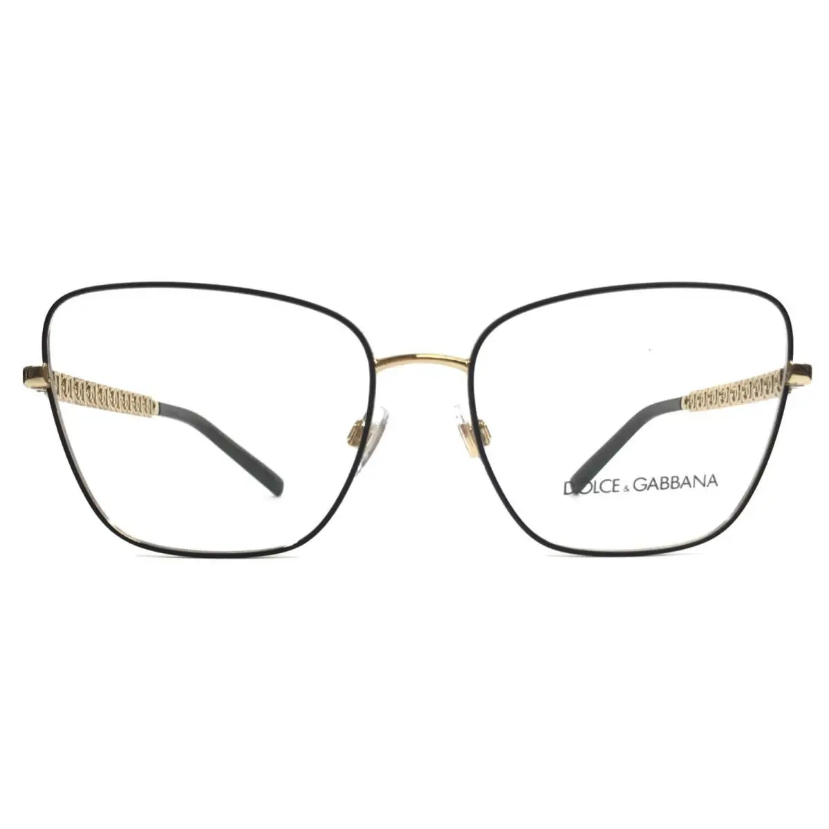 Dolce Gabbana Eyeglasses Frames DG1346 1311 Black Gold Butterfly 57-14-140 by Dolce & Gabbana