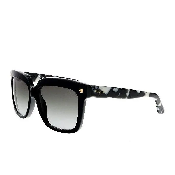 Ferragamo SF676S 001 Black Sunglasses 55mm Women`s by Salvatore Ferragamo