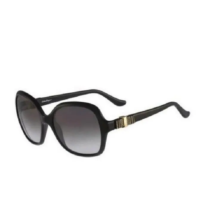 Ferragamo SF761S 001 Black Sunglasses 57mm Women`s by Salvatore Ferragamo