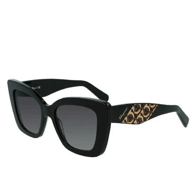 Ferragamo SF1023S 001 Black Sunglasses 52mm Women`s by Salvatore Ferragamo