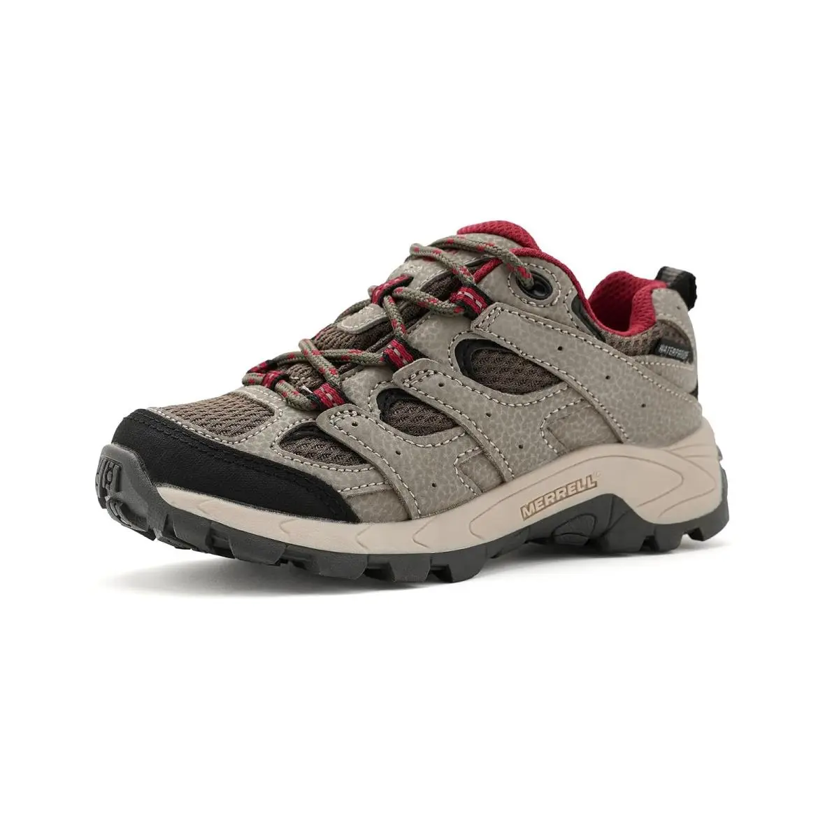 Unisex Kids Hiking  Kids Moab 3 Low Waterproof Little Kid/big Kid Boulder/Red 1 by Merrell