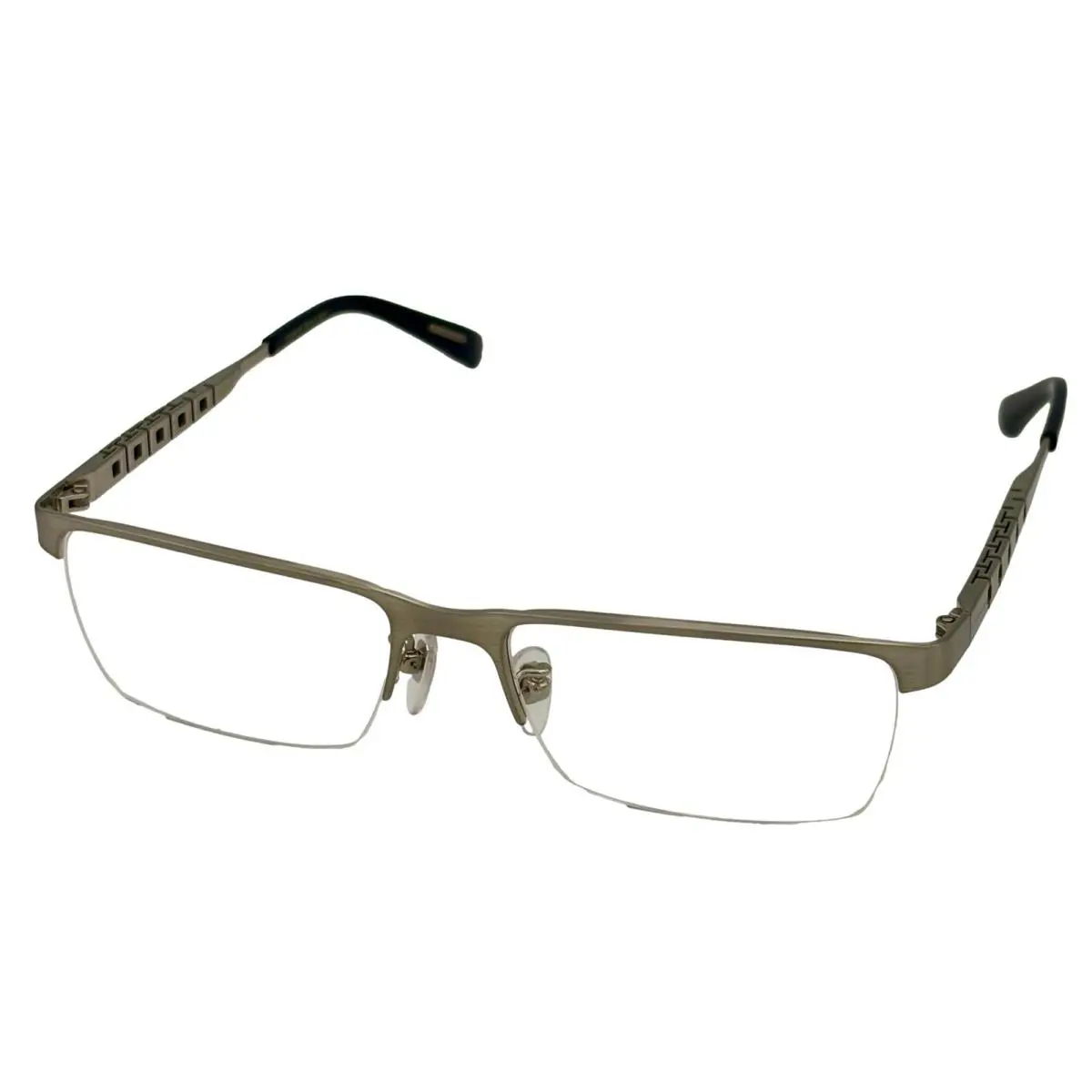 Chopard Mens Rectangle Gunmetal Rimless Metal Eyewear Frame VCHA06 509. 56m