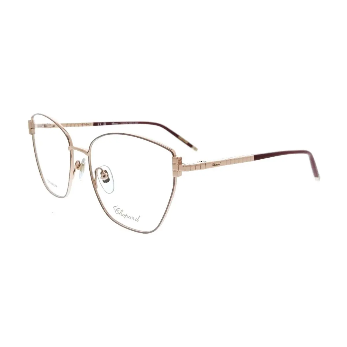 VCHG98M5502AM Copper Gold Square Womens Optical Frames by Chopard