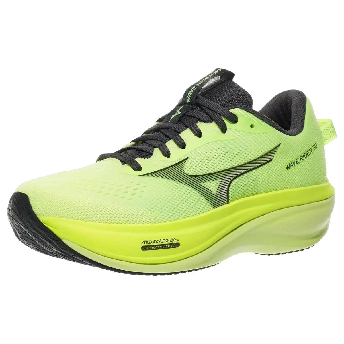 Mizuno shoes - Mizuno Wave Rider 30 - Wave Rider - 4116214H9H - Lime Pulp/Black Oyster 0