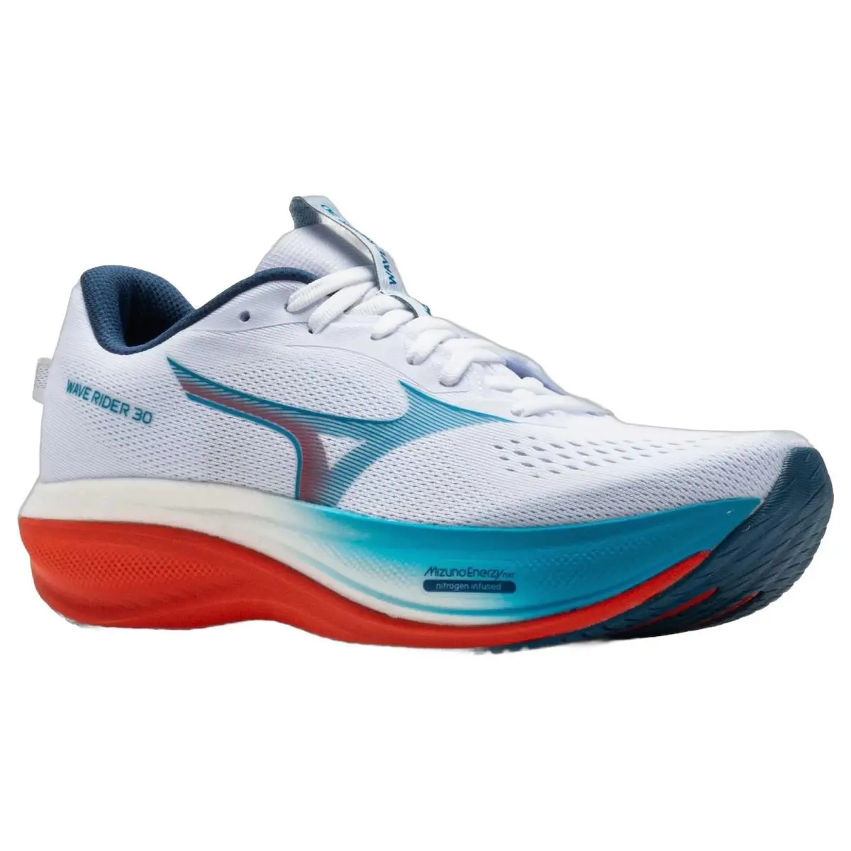 Mizuno shoes - Mizuno Wave Rider 30 - Wave Rider - 41162100BJ - White/Blue Jewel 10