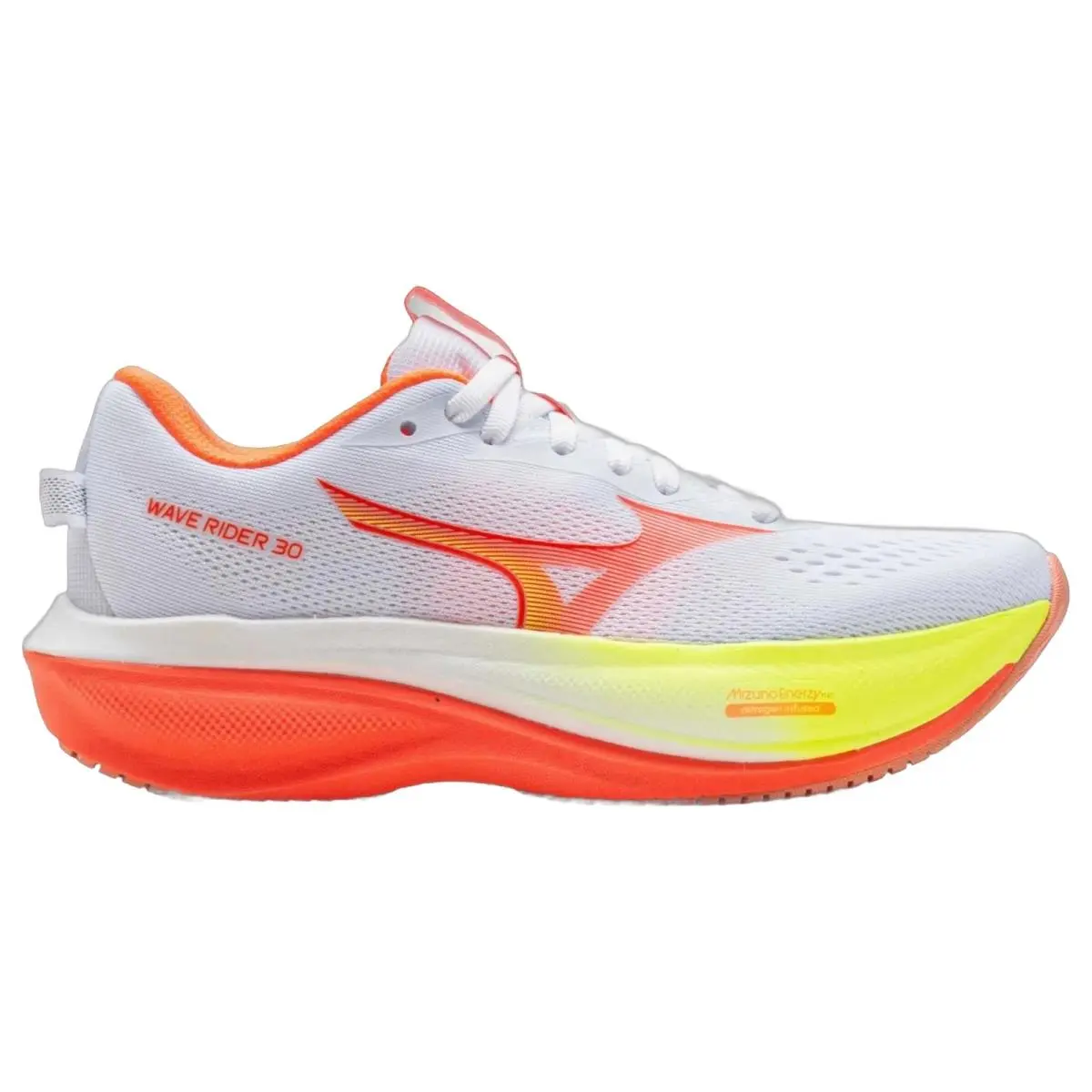 Wave Rider 30 White Flamingo Coral Womens Size 6.5-11 by Mizuno