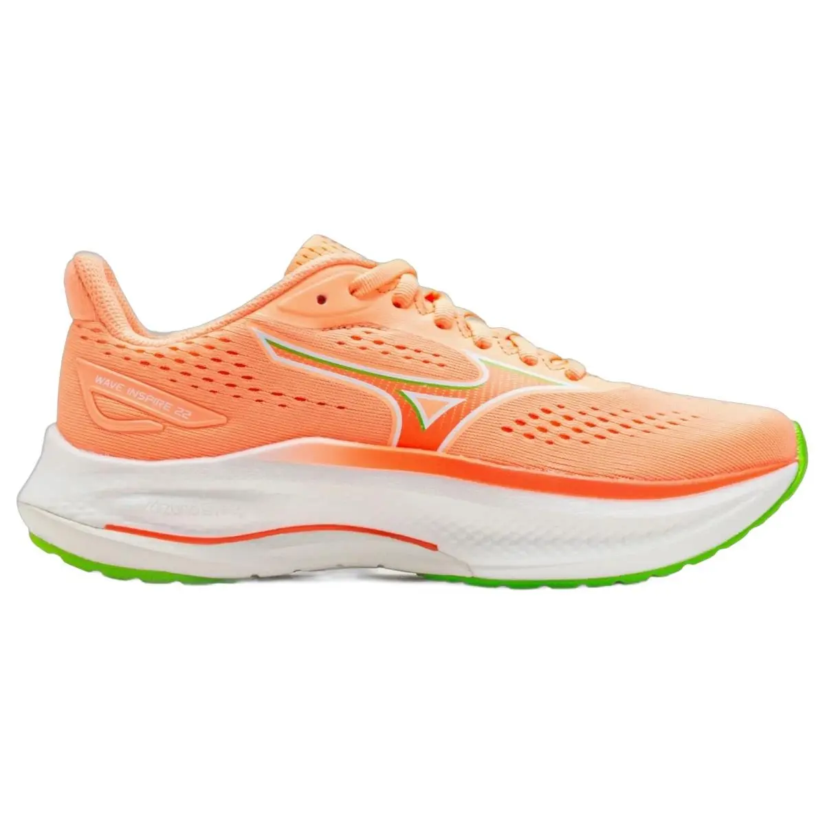 Mizuno shoes - Mizuno Wave Inspire 22 - Wave Inspire - 4115581B4A - Flamingo Coral/Jasmine Green 6