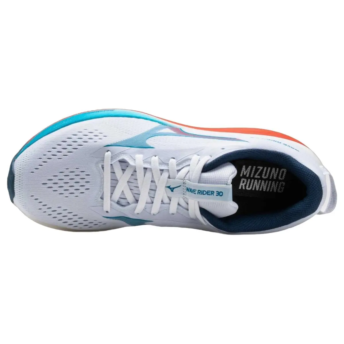 Mizuno shoes - Mizuno Wave Rider 30 Wide - 41162100BJ - White/Blue Jewel 1