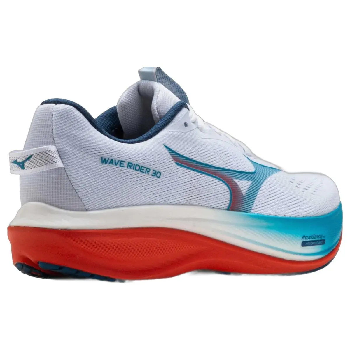 Mizuno shoes - Mizuno Wave Rider 30 Wide - 41162100BJ - White/Blue Jewel 11