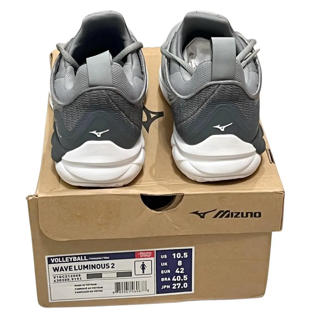 Mizuno shoes - Mizuno Wave Luminous 2 - Wave Luminous - V1GC212005 - Gray, White, Dark Gray 8