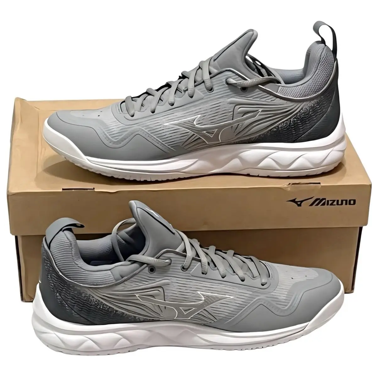 Mizuno shoes - Mizuno Wave Luminous 2 - Wave Luminous - V1GC212005 - Gray, White, Dark Gray 7