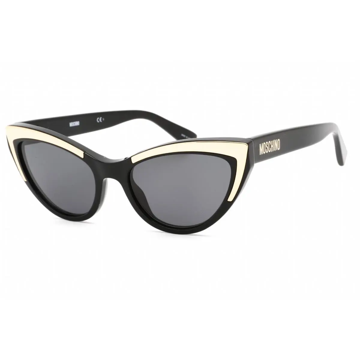 Moschino MOS094/S 807/IR Sunglasses Black Frame Grey Lenses 53 Mm