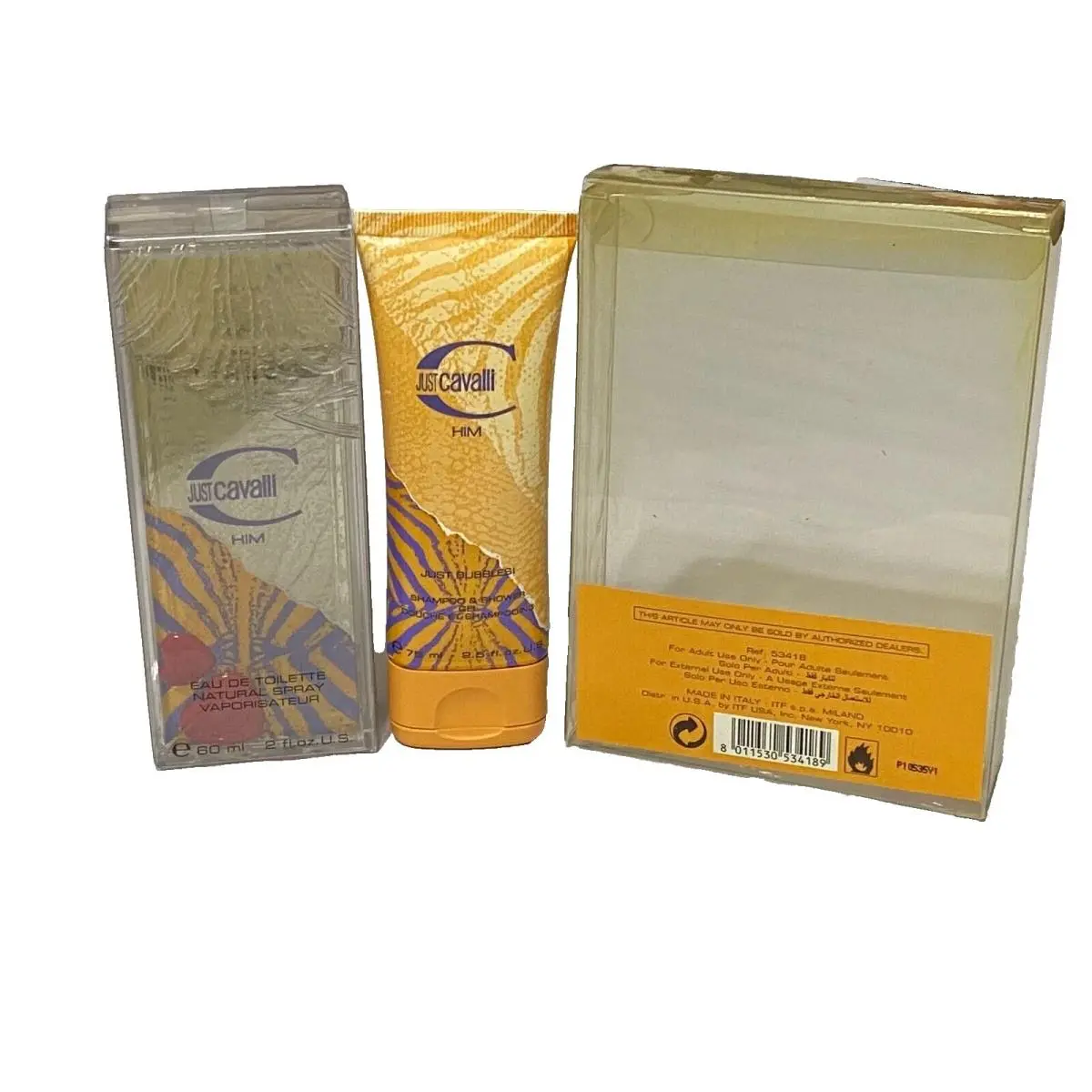 Just Cavalli Men 2 Pieces Set 2.0 OZ 2.5 OZ Shampooing by Roberto Cavalli