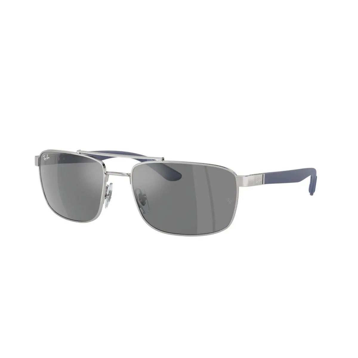 Ray-ban R3737 Grey Mirrored Lens / Silver Blue Frame Sunglasses by Ray-Ban