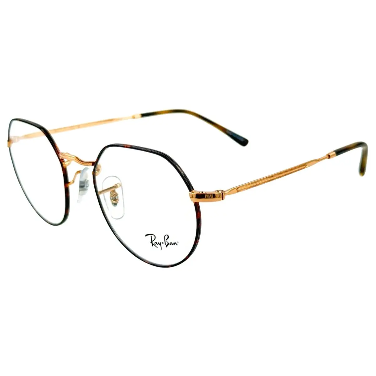 Ray Ban RB6465 Jack Unisex Metal Eyeglass Frame 3176 Havana on Rose Gold 49-20 by Ray-Ban