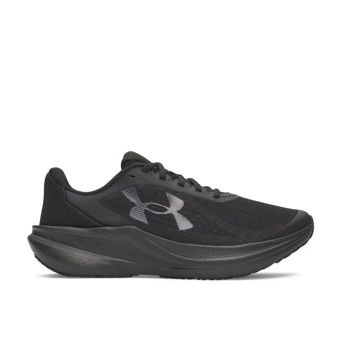 Men`s Athletic Sneakers  Charged+ Chase Running Shoe Black/Silver by Under Armour