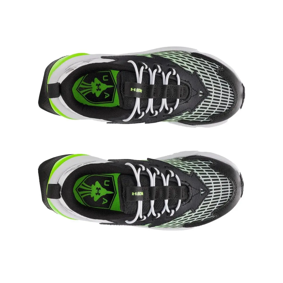 Under Armour shoes - White/Black/Green 3