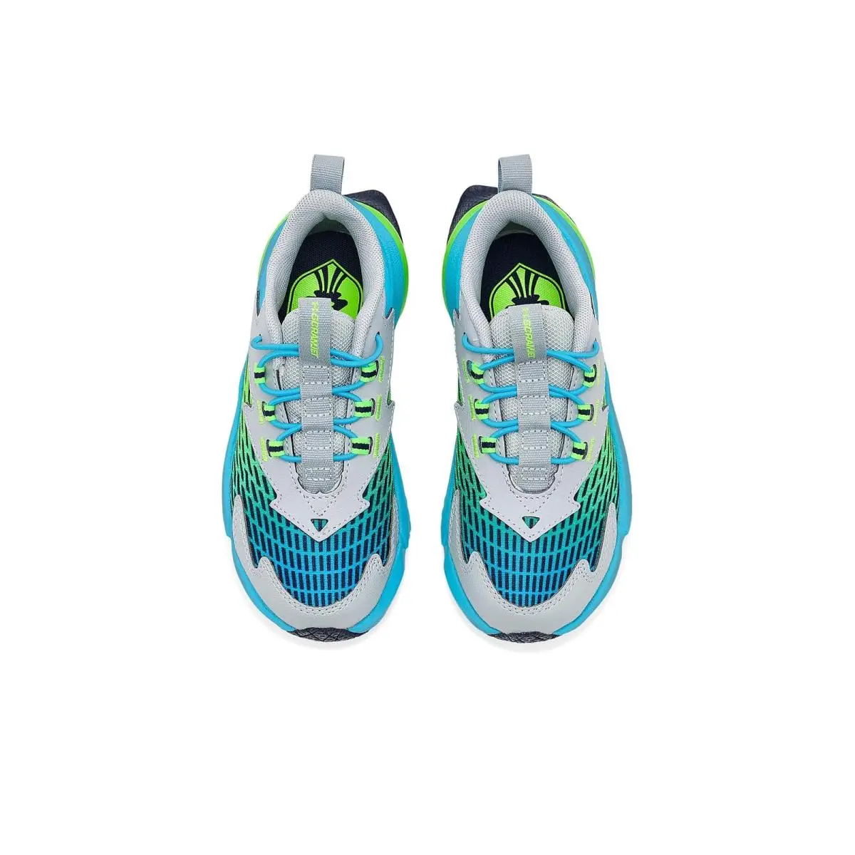 Under Armour shoes - Mod Gray/Blue Blur/Hyper Green 0