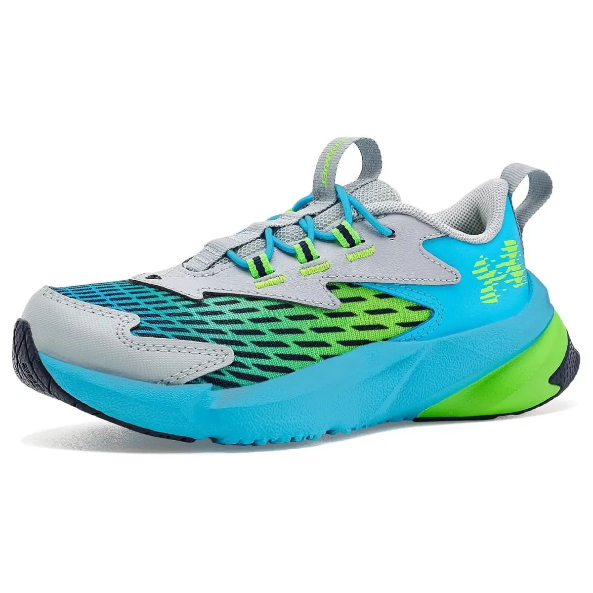 Under Armour shoes - Mod Gray/Blue Blur/Hyper Green 6