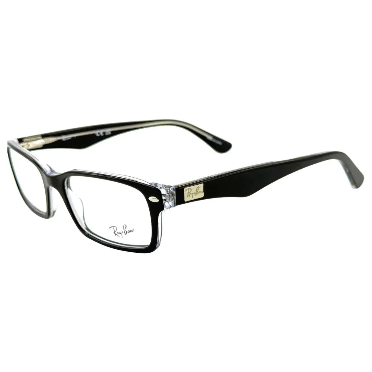 Ray Ban RB5206 Unisex Plastic Eyeglass Frame 2034 Black on Trans 54-18 w Case by Ray-Ban