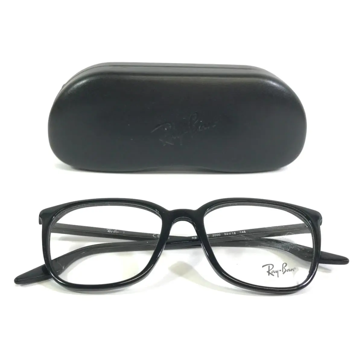 Ray-ban Eyeglasses Frames RB5412 2000 Polished Black Square Full Rim 52-18-145 by Ray-Ban