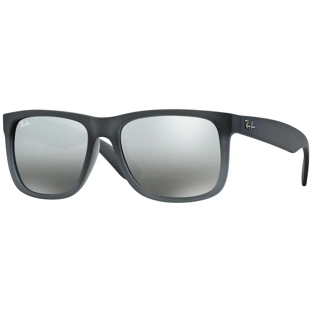 Ray-ban RB4165 852/88-55 Justin Gray Rubber Gray Silver Mirror Unisex Sunglasses