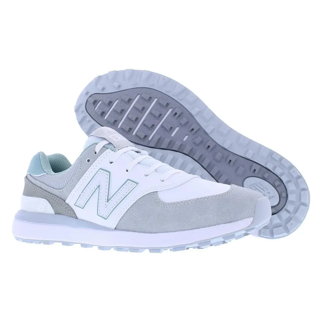 New Balance shoes - White/Grey/Teal, Main: White 4