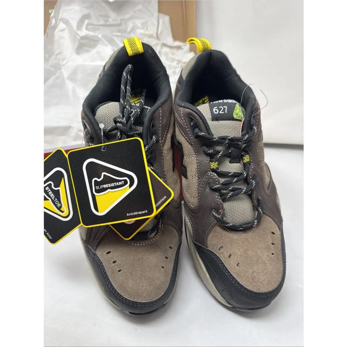 New Balance Sz 9 Eeee Mens MID6270 Training Shoes Brown Tones Steel Toe