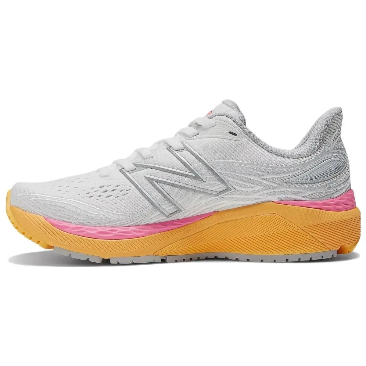 New Balance Fresh Foam X 860 V12 White Orange Pink Womens SZ 6 Wide W860A12 New
