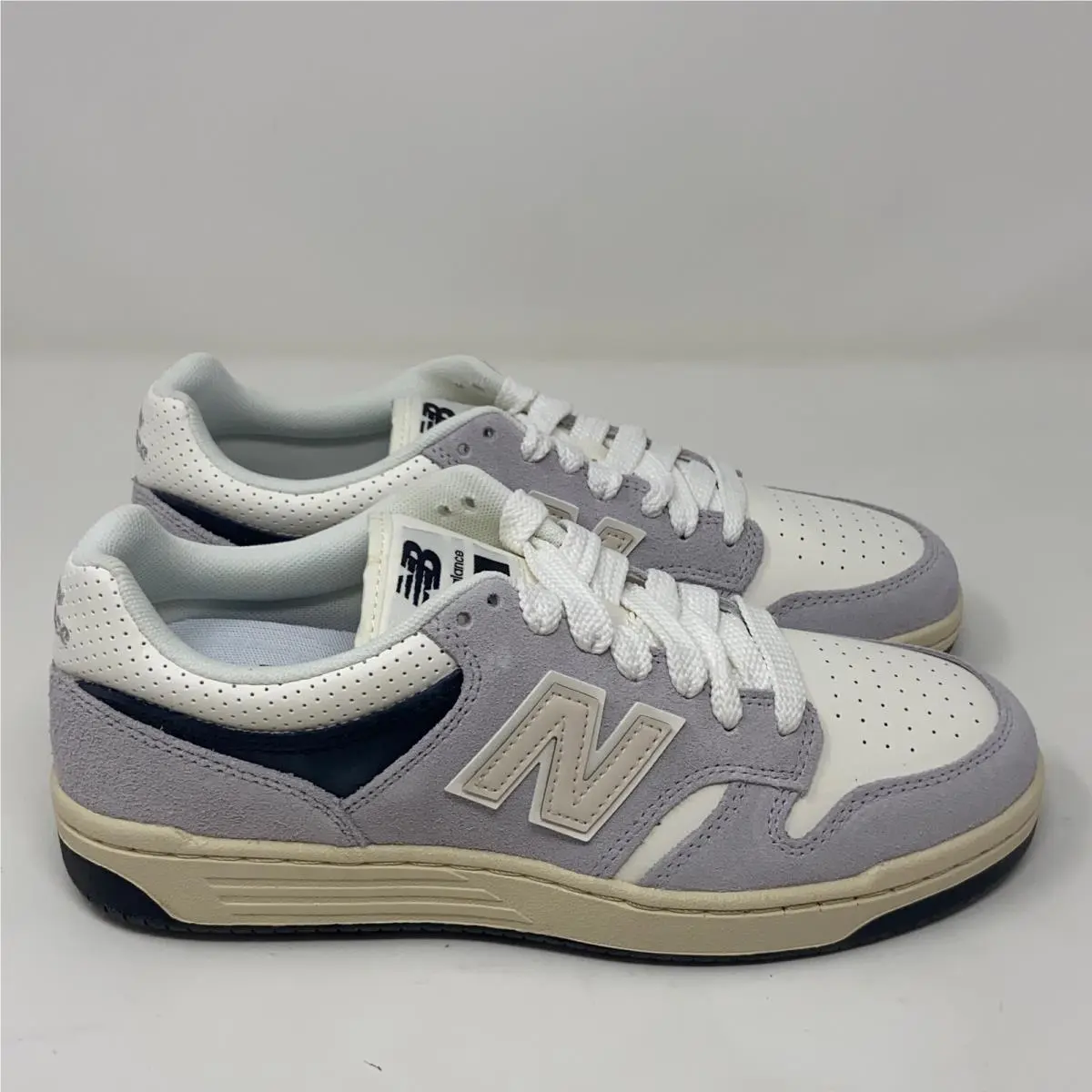 New Balance 480 White/grey/navy Men 8 / Women 9.5 Sneakers