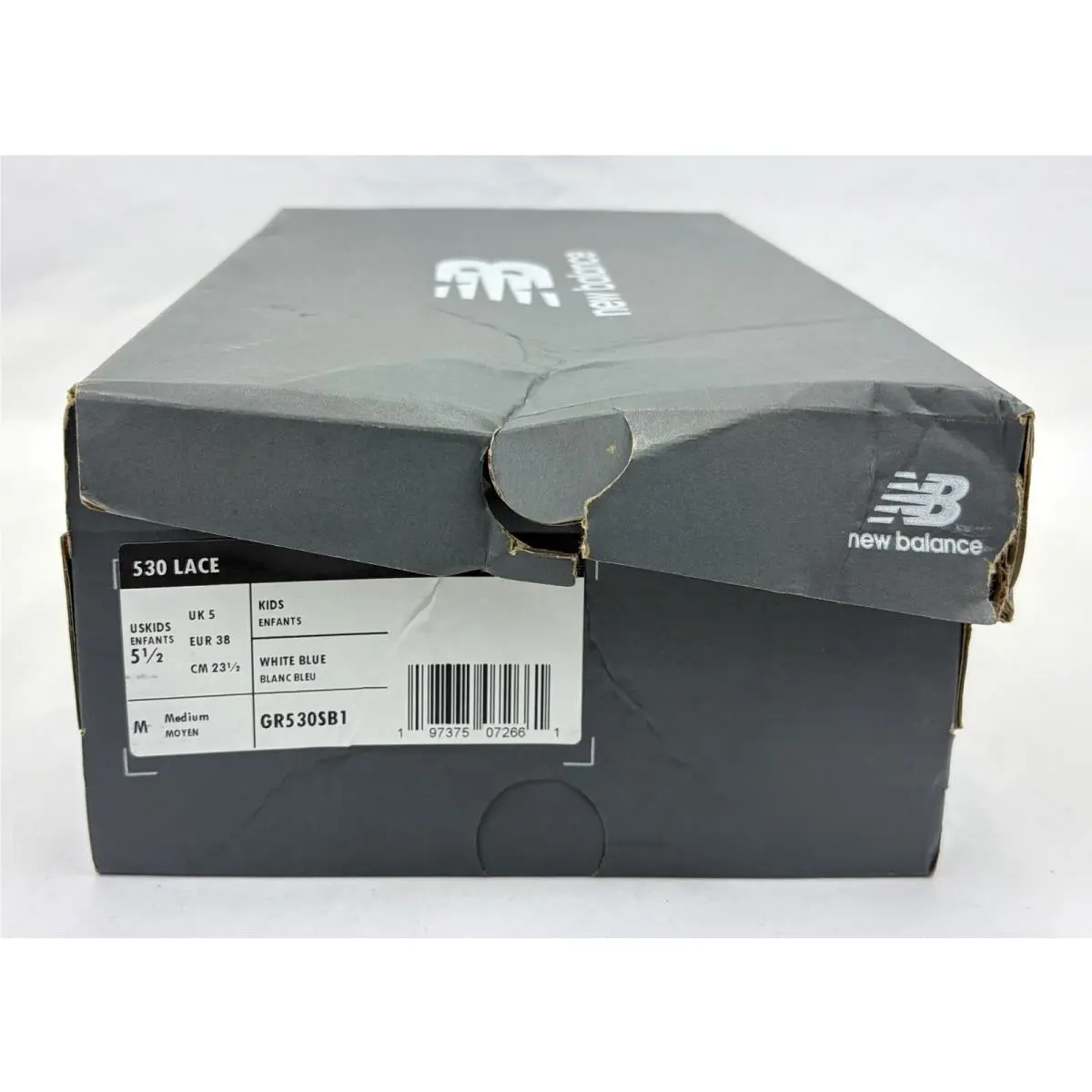 New Balance shoes - New Balance 530 Lace - Lace - GR530SB1 - White / Natural Indigo / Silver Metallic (UPC: 197375072661) 12
