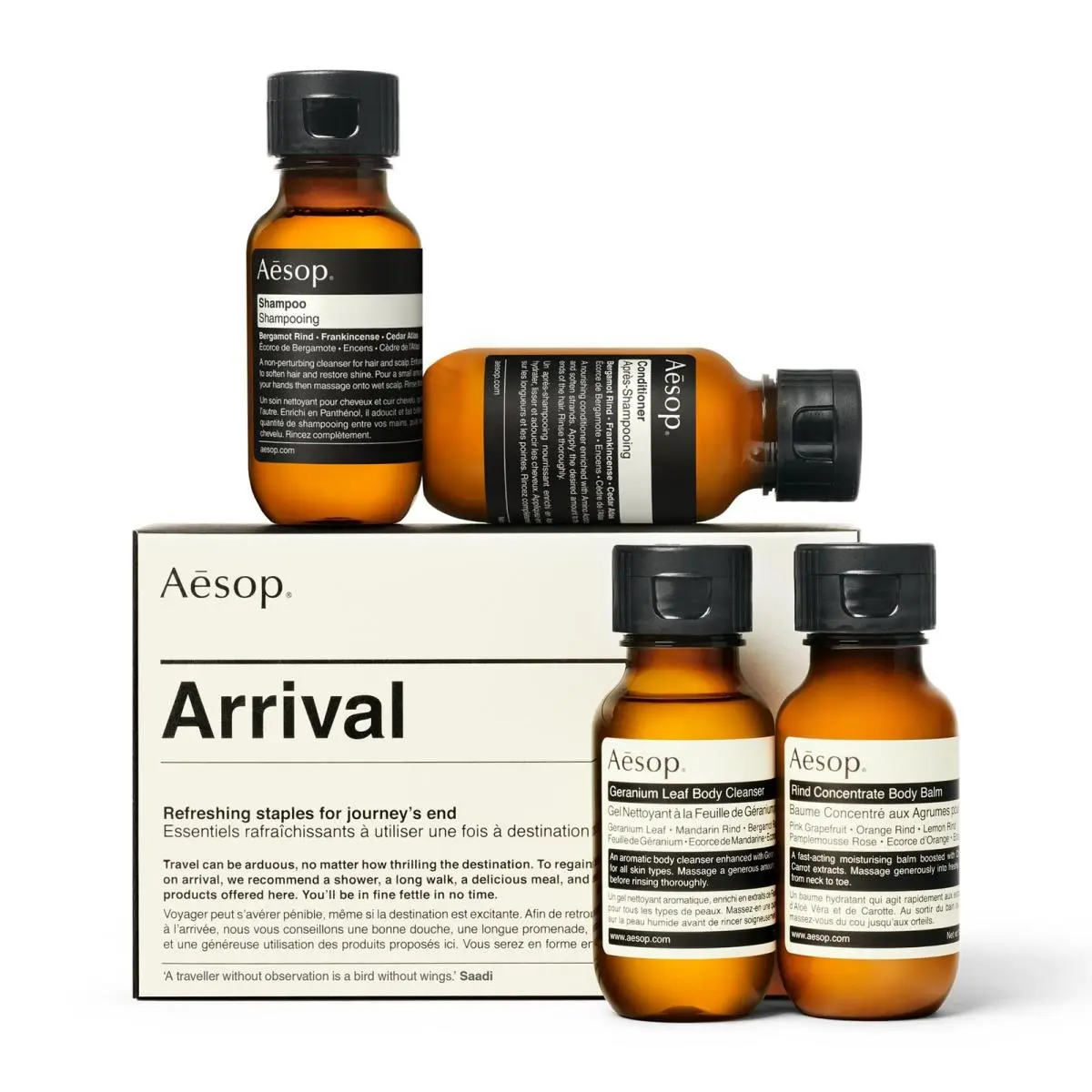 Arrival Kit Hair and Body Care Set Four Handy 1.6 Fl Oz Pack of 4 by Aesop