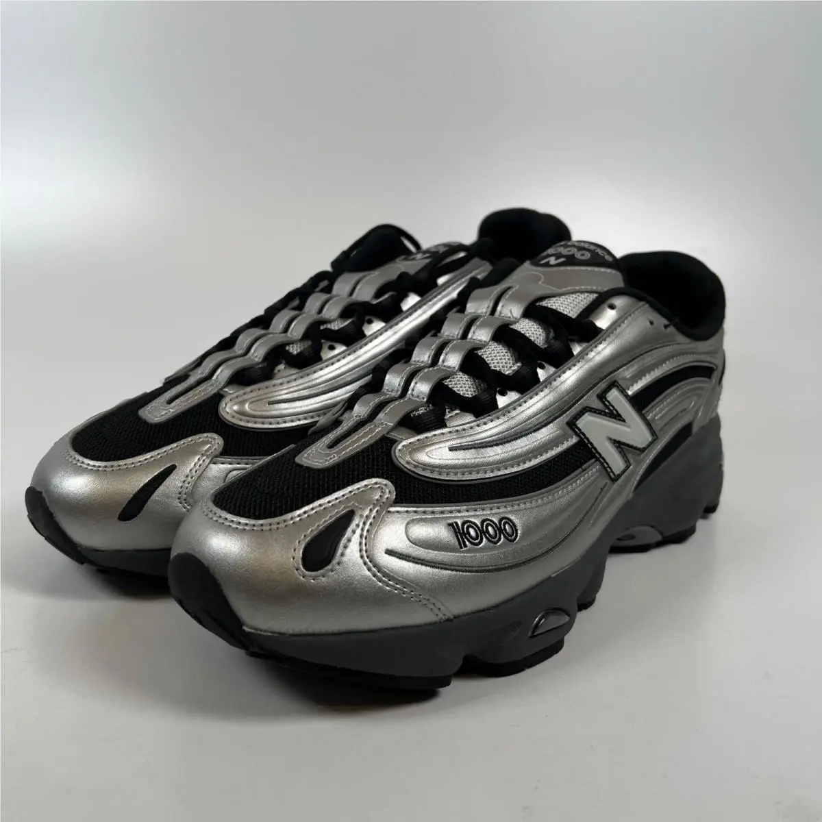 New Balance 1000 Black Silver Metallic M1000EGR Mens 13 Sneakers