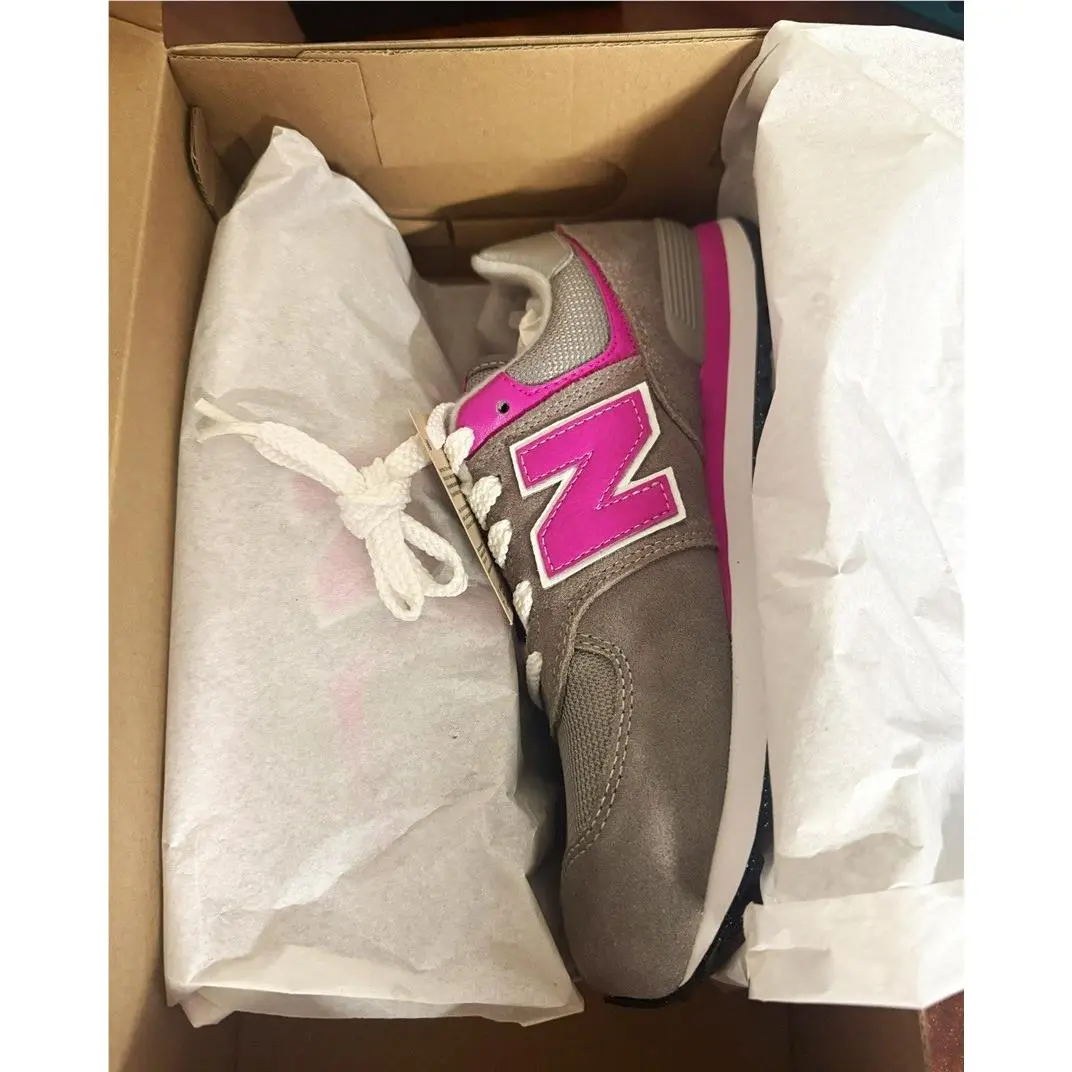 New Balance shoes - New Balance 574 - Gray/Pink (UPC: 196071021492) 1