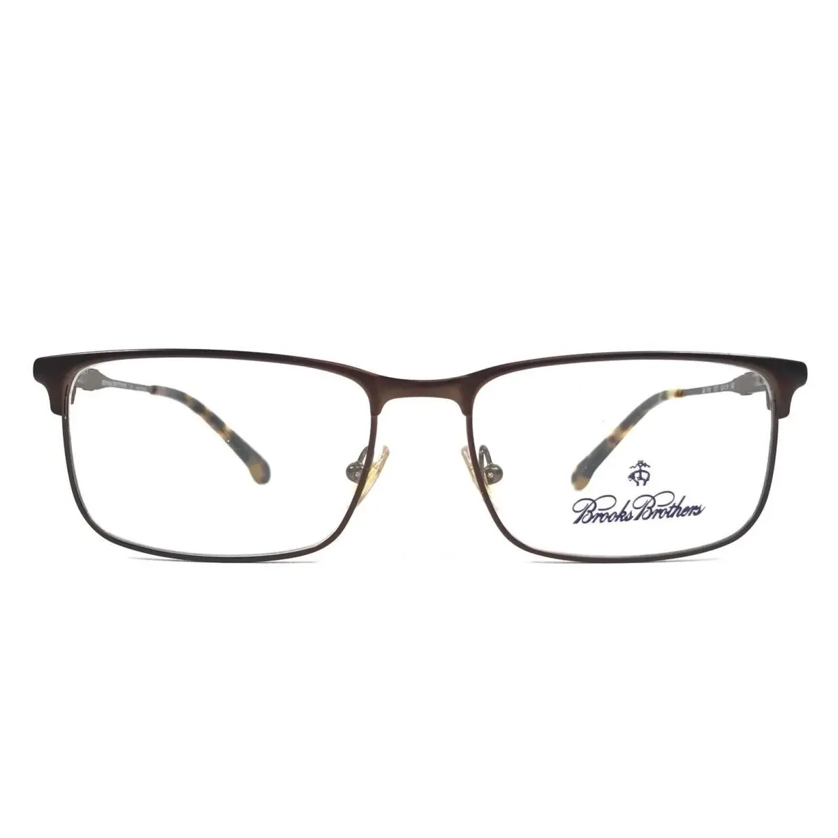 Brooks Brothers Eyeglasses Frames BB1046 1207 Brown Rectangle Full Rim 53-16-140