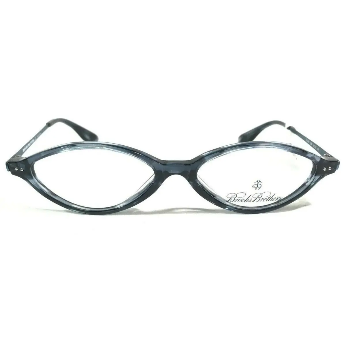 Brooks Brothers Petite Eyeglasses Frames BB699 5298 Blue Horn Round 50-15-140