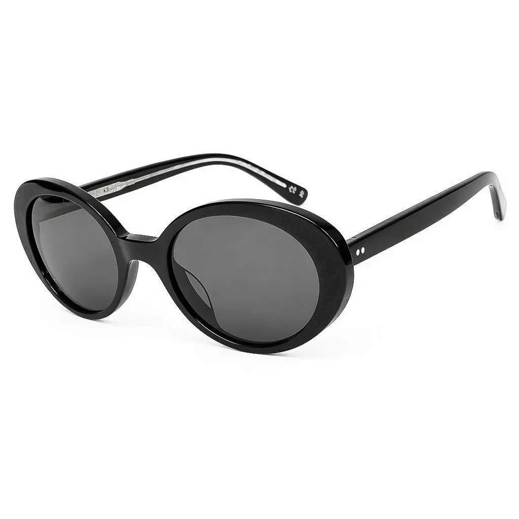 OV5564SU Lumar Sunglasses Black / Carbon Gray Glass 51 by Oliver Peoples