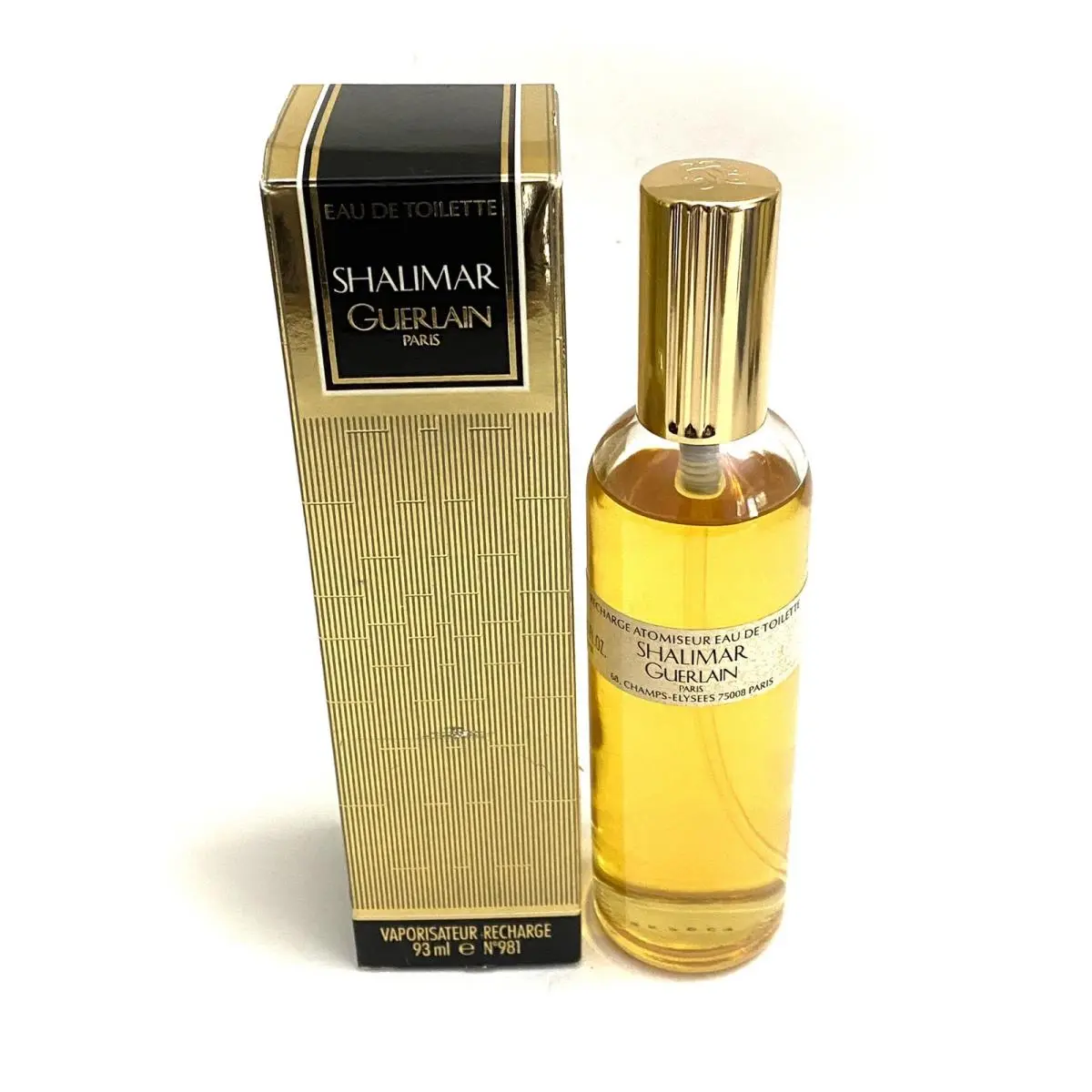 Vintage  Shalimar Edt 93ml 3.1oz Natural Spray Refill Perfume Box c by Guerlain