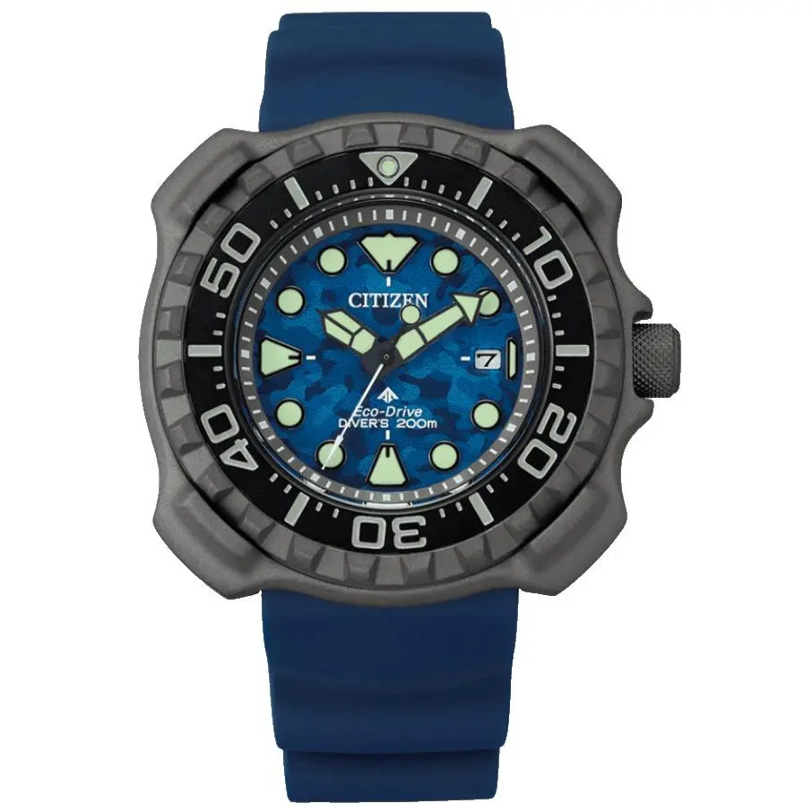 Citizen Eco-drive Promaster Dive Blue Strap Titanium Case Men’s Watch BN0227-09L