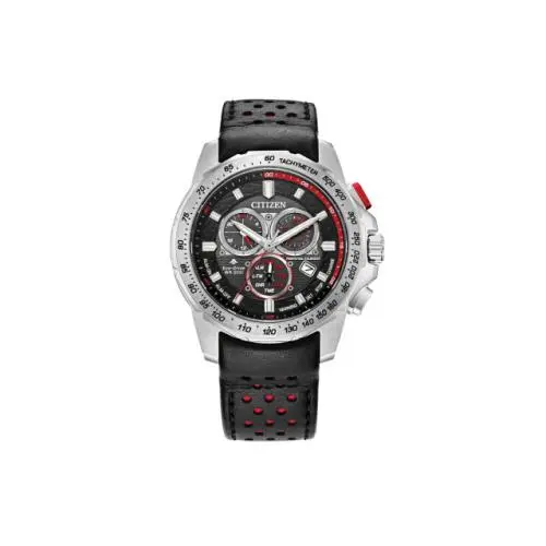 Citizen Men`s Promaster Black Dial Black Leather Strap Watch - BL5570-01E