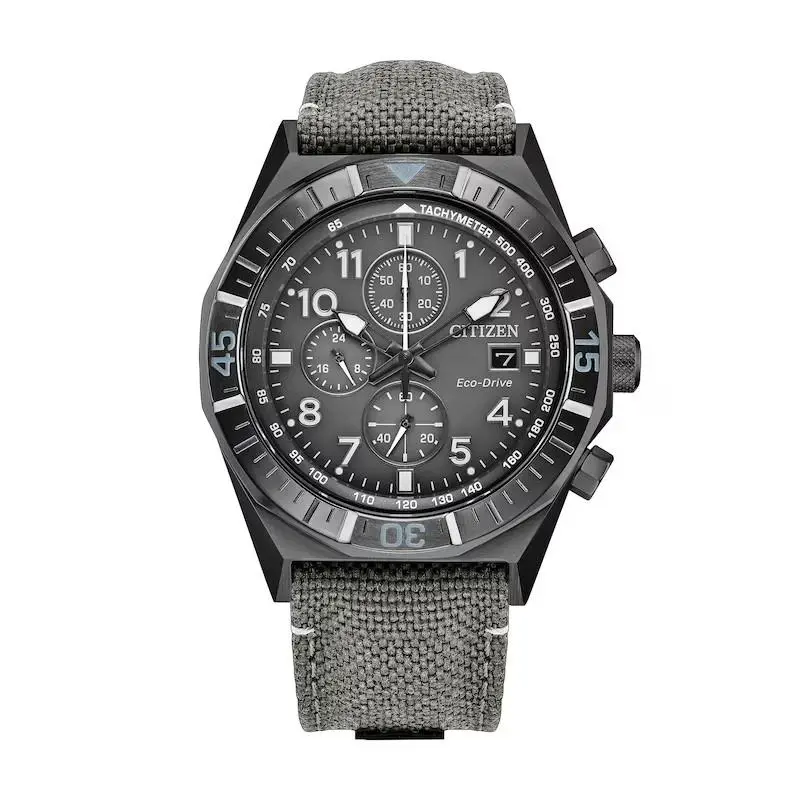 Citizen Eco-drive Nighthawk Sports Casual Chrono CA0897-04H Gray Steel Sapphire