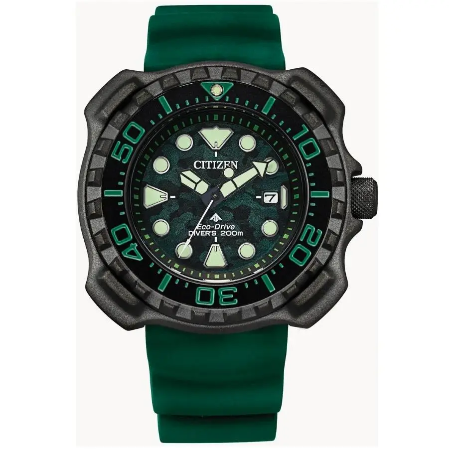 Citizen Eco-drive Promaster Dive Green Rubber Men’s Watch BN0228-06W