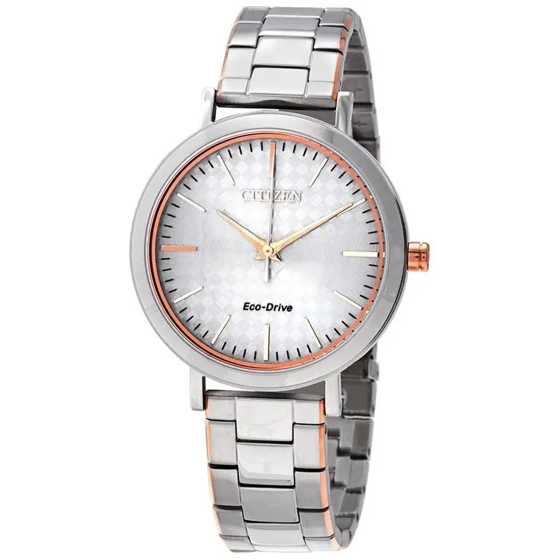 Citizen EM0766-50A Eco-drive Silver Dial Two-tone Bracelet Quartz Womens Watch