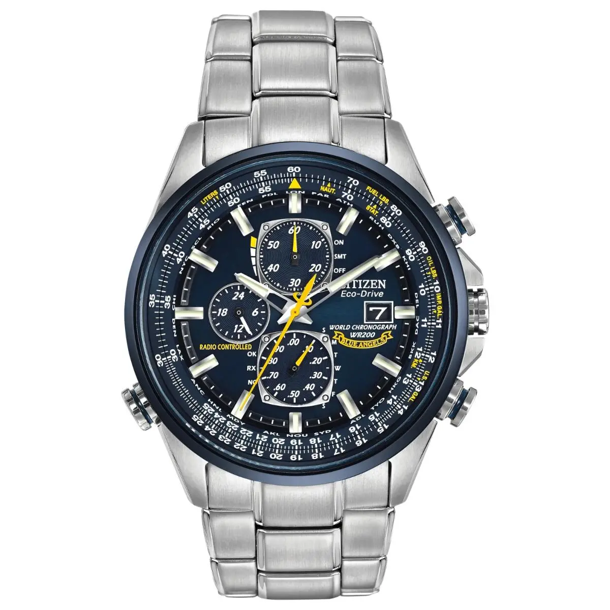 Eco-drive Blue Angels Chronograph Men`s Watch AT8020-54L by Citizen