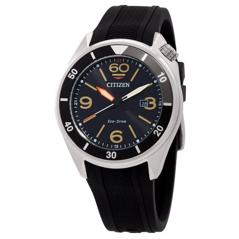 Citizen AW1710-04E Weekender Black Dial Rubber Bands 44MM Quartz Mens Watch
