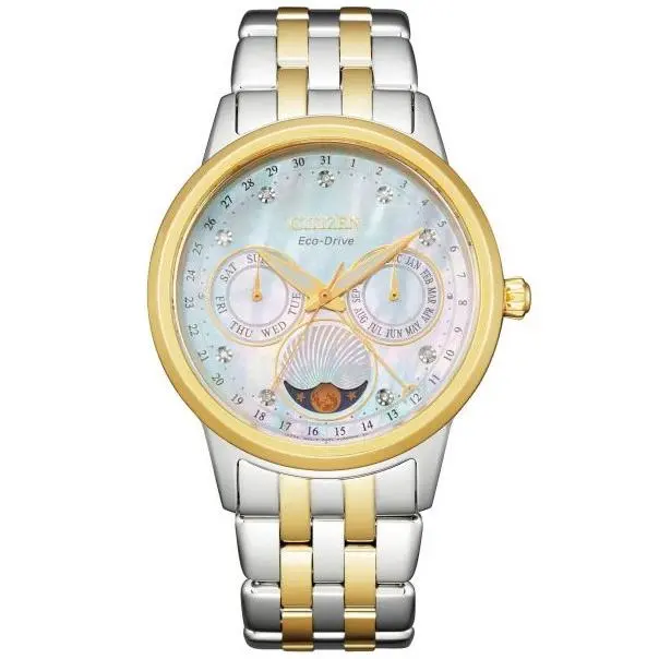 Citizen Eco-drive Calendrier Mop Dial Two-tone Women’s Watch FD0004-51D