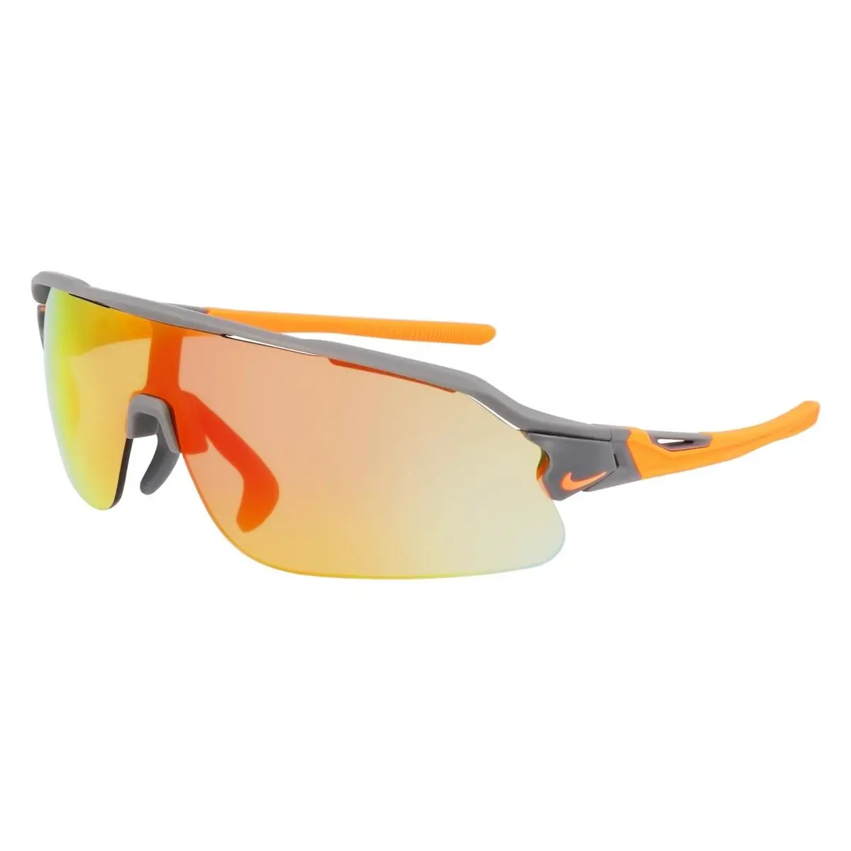 Flyfree Shield E IU8028X 065 Grey Orange Orange Mirror Sunglasses 72mm by Nike
