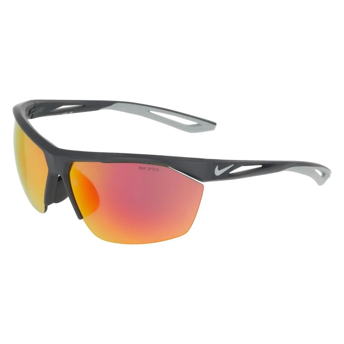 Tailwind Heat S IZ5862X 060 Dark Grey Red Mirror Sunglasses 68mm Unisex by Nike